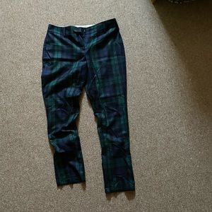 Lands’ End Green and Blue Plaid Slacks